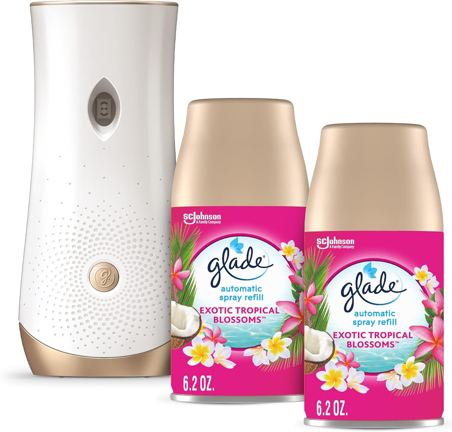 Glade Automatic Spray Refill and Holder Kit, Air Freshener for Home and Bathroom, Clean Linen, 6.2 Oz, 2 Count111mysite