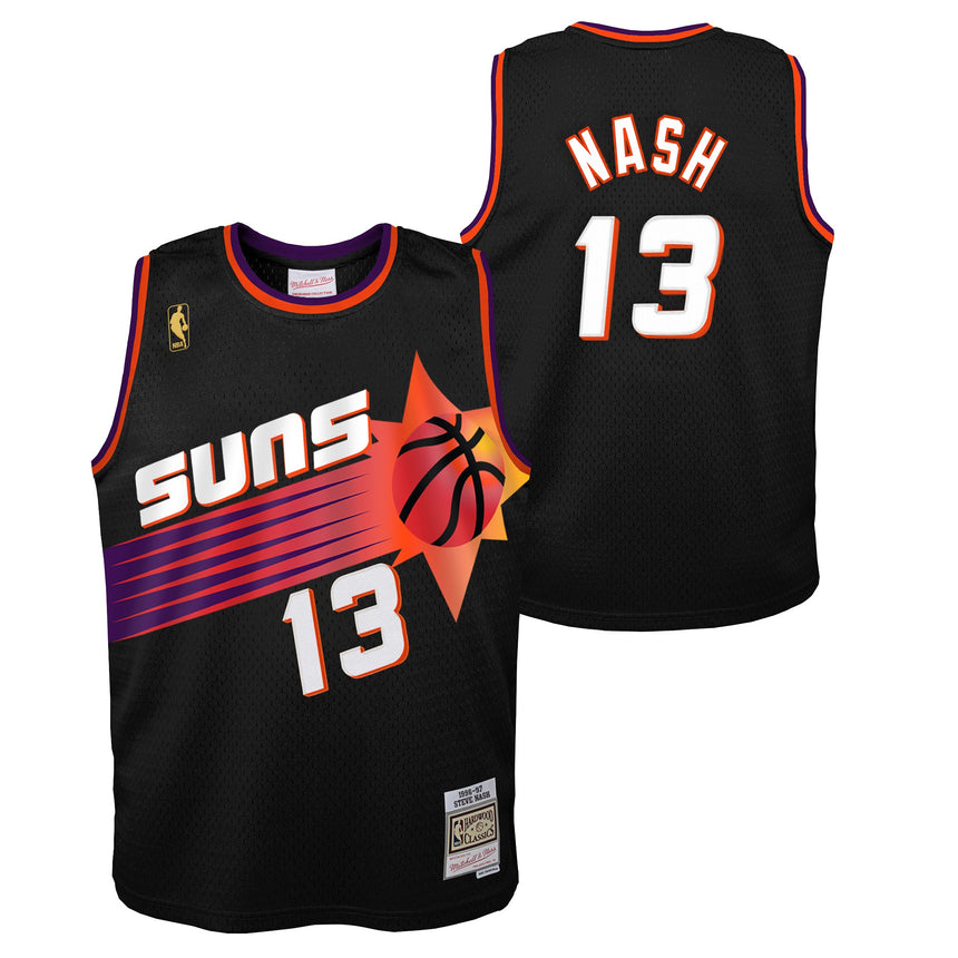 预发布站点、Youth Phoenix Suns Steve Nash Mitchell & Ness Black 1996-97 Hardwood Classics Swingman Jersey、FF-CUSTOM-12345