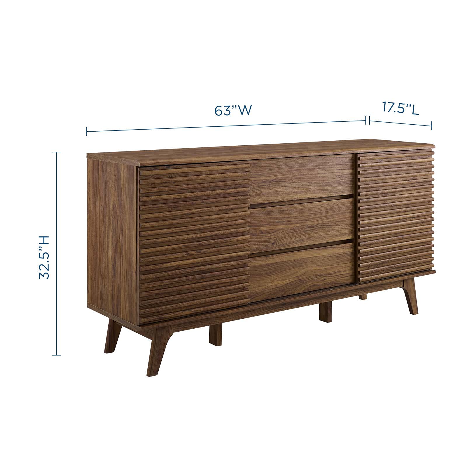 预发布站点、【Furniture】【BS】Carson Carrington Lagered Sideboard Buffet Table - Walnut、-12345