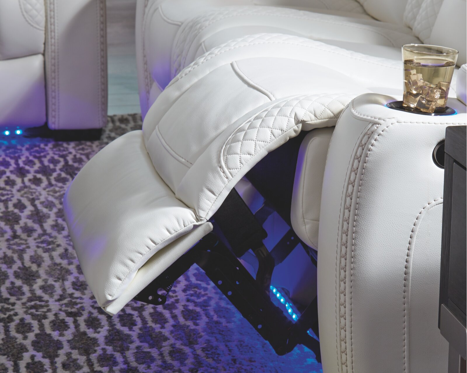 预发布站点、【Furniture】85.25'' Wide Home Theater Sofa with Cup Holder、-12345