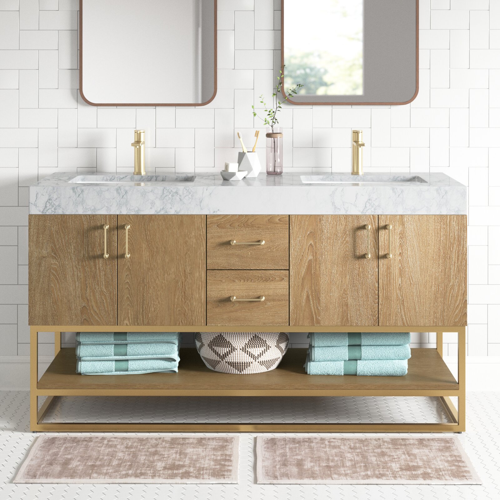 预发布站点、【Home Improvement】Annice 60" Double Bathroom Vanity Set、-12345
