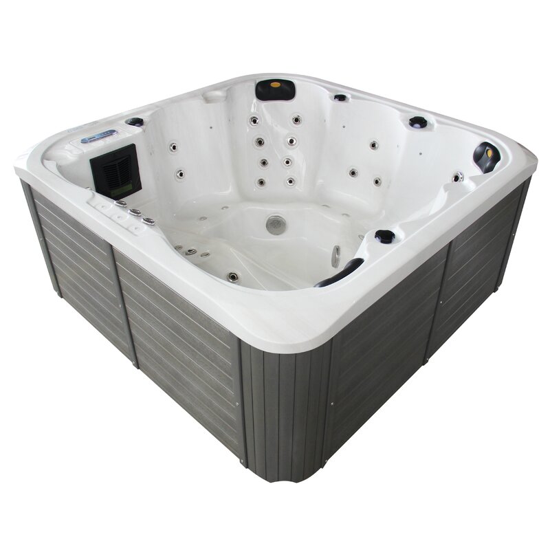 预发布站点、【Sports&Outdoors】Sol 72 Outdoor™ Aire 6 - Person 54 - Jet Acrylic Square Hot Tub with Ozonator in Gray、mysite-12345