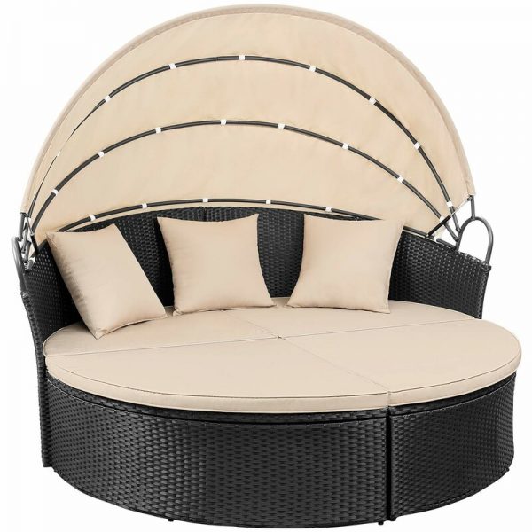 预发布站点、【Furniture】66” Wide Outdoor Wicker Patio Daybed with Cushions、mysite-12345