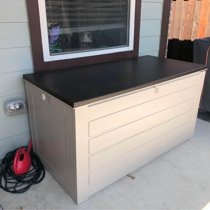 预发布站点、【Storage Shed】180 Gallon Water Resistant Plastic Lockable Deck Box、-12345