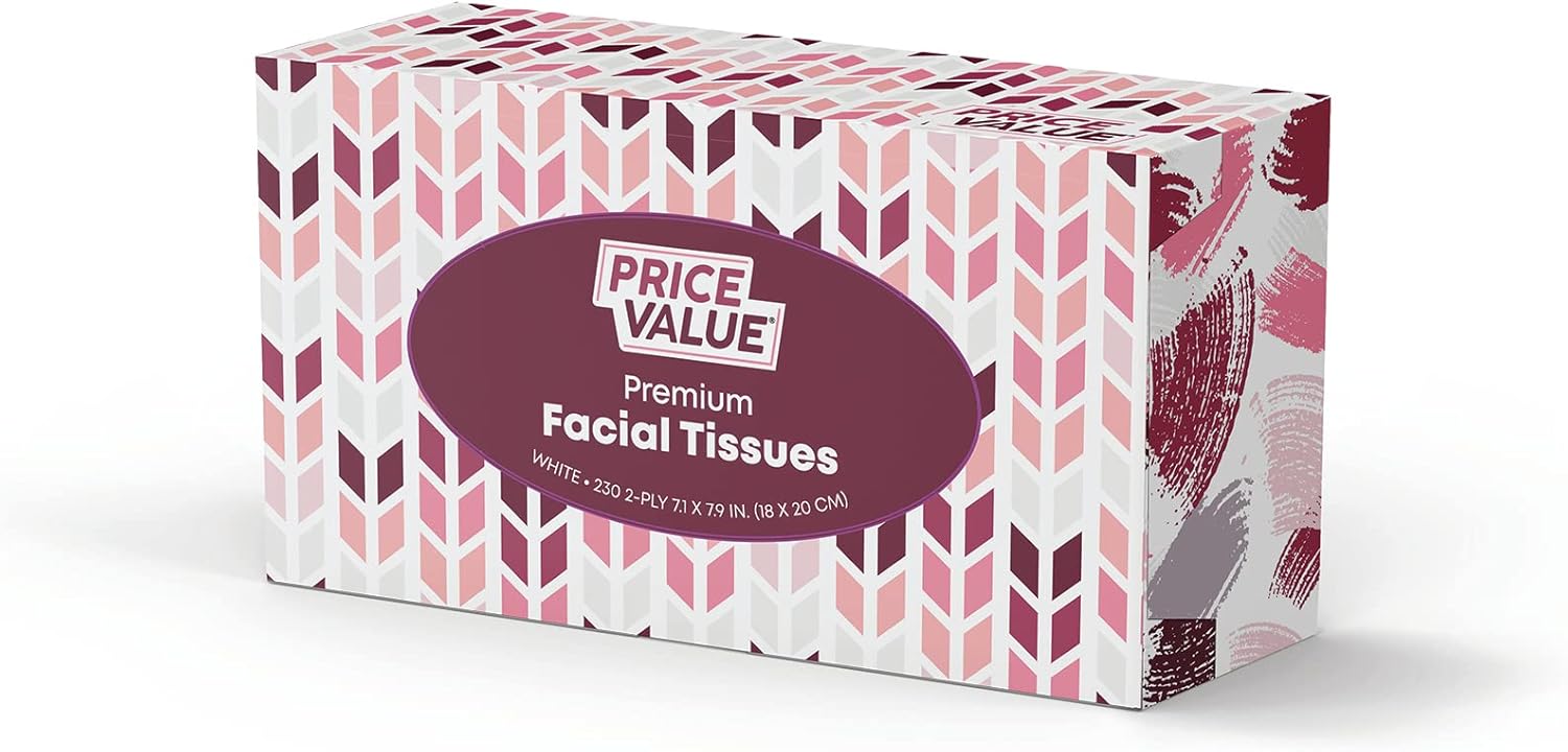 Premium Facial Tissues 230 Sheets Per Box 8 Boxes. Soft Gentle and Durable in A Stylish Box - 1,840 Sheets111mysite