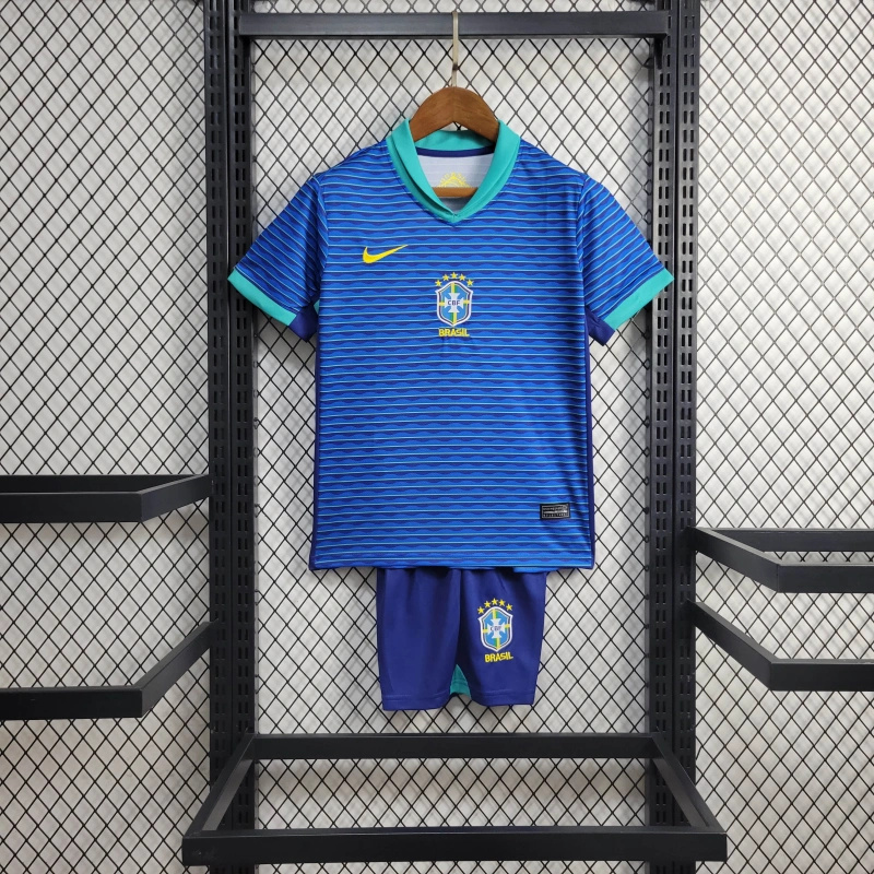 Brazil 2024 Away Stadium Kids Kit111