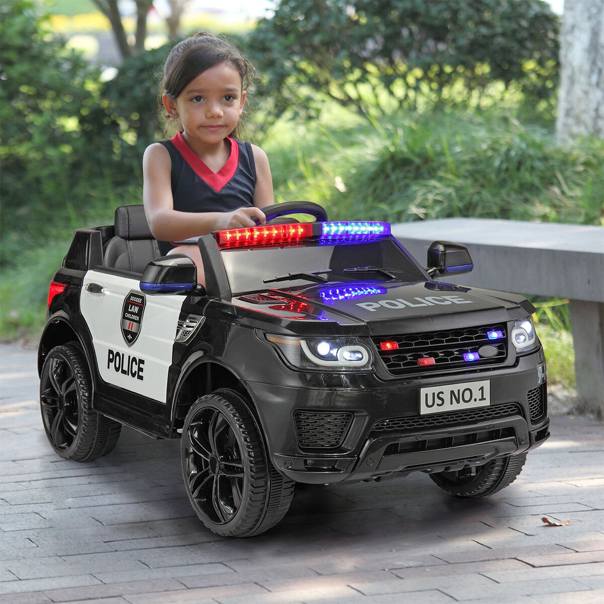 预发布站点、【Baby&Kids】12V Kids Ride on Police Car with Remote Control、-12345