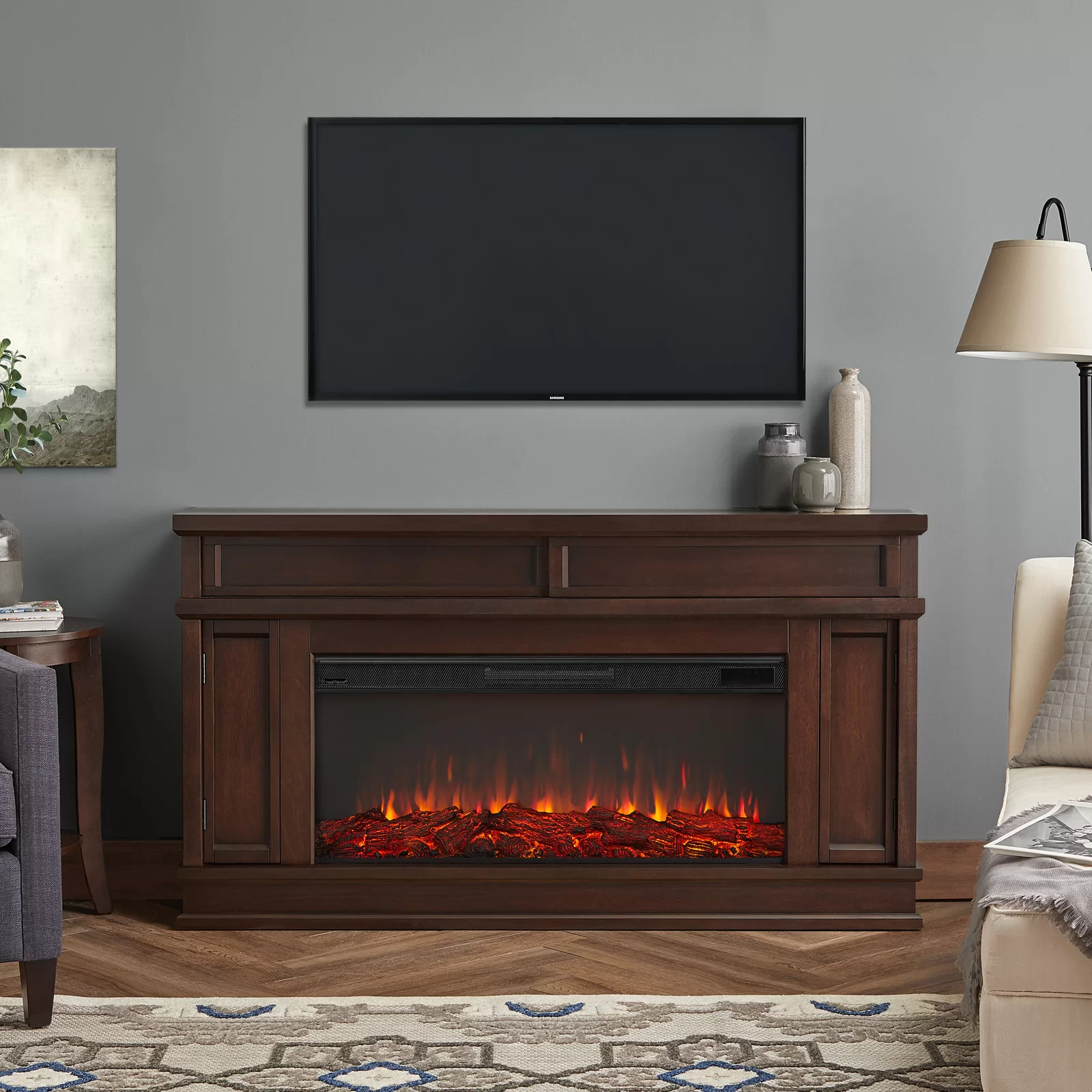 预发布站点、【Home Improvement】Torrey Landscape 60.13'' W Electric Fireplace、-12345