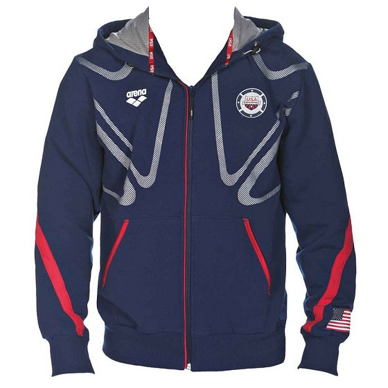 预发布站点、Arena Unisex USA Swimming Hooded Jacket、mysite-12345