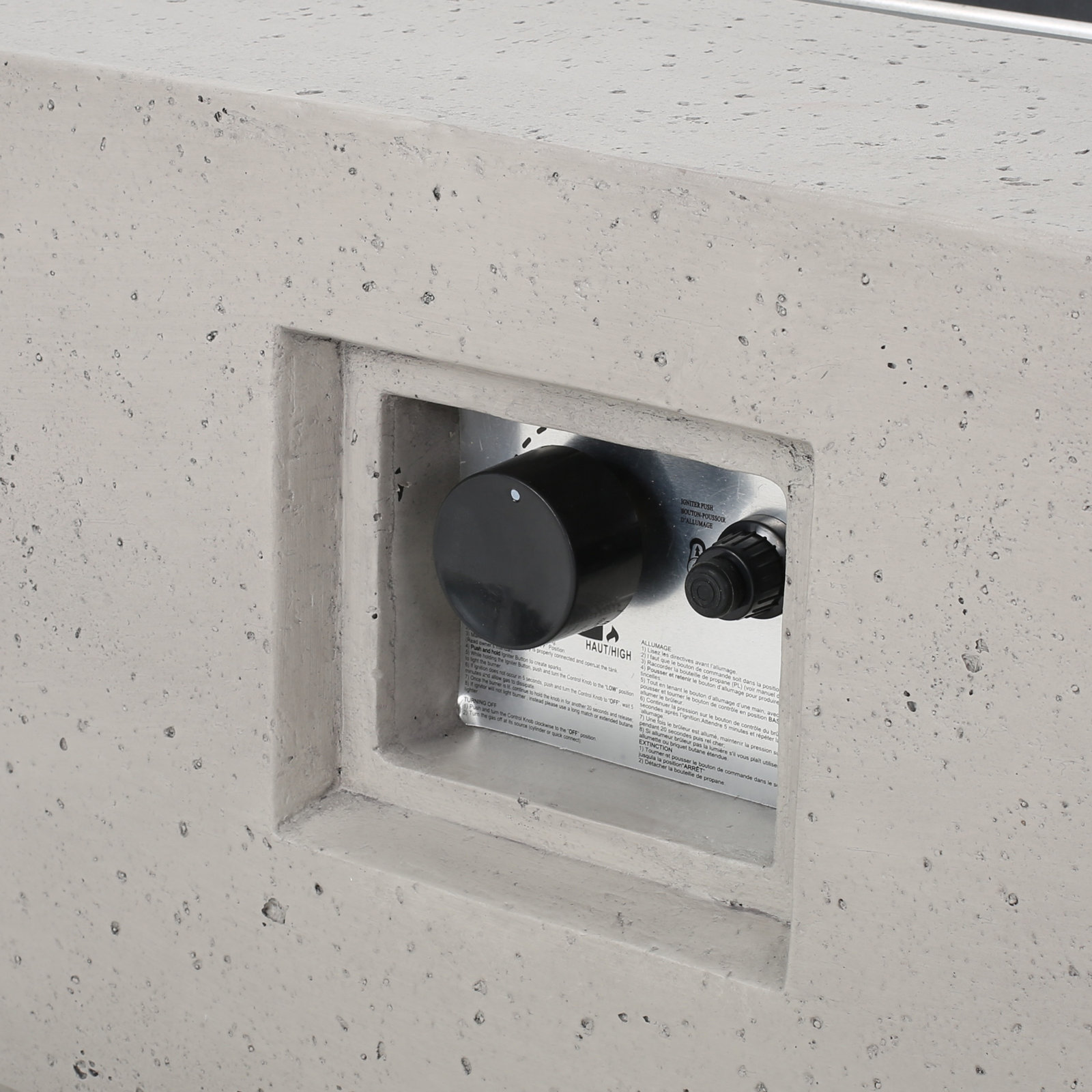 预发布站点、【Sports&Outdoors】Belle 15'' H x 56'' W Concrete Propane Outdoor Fire Pit Table、-12345