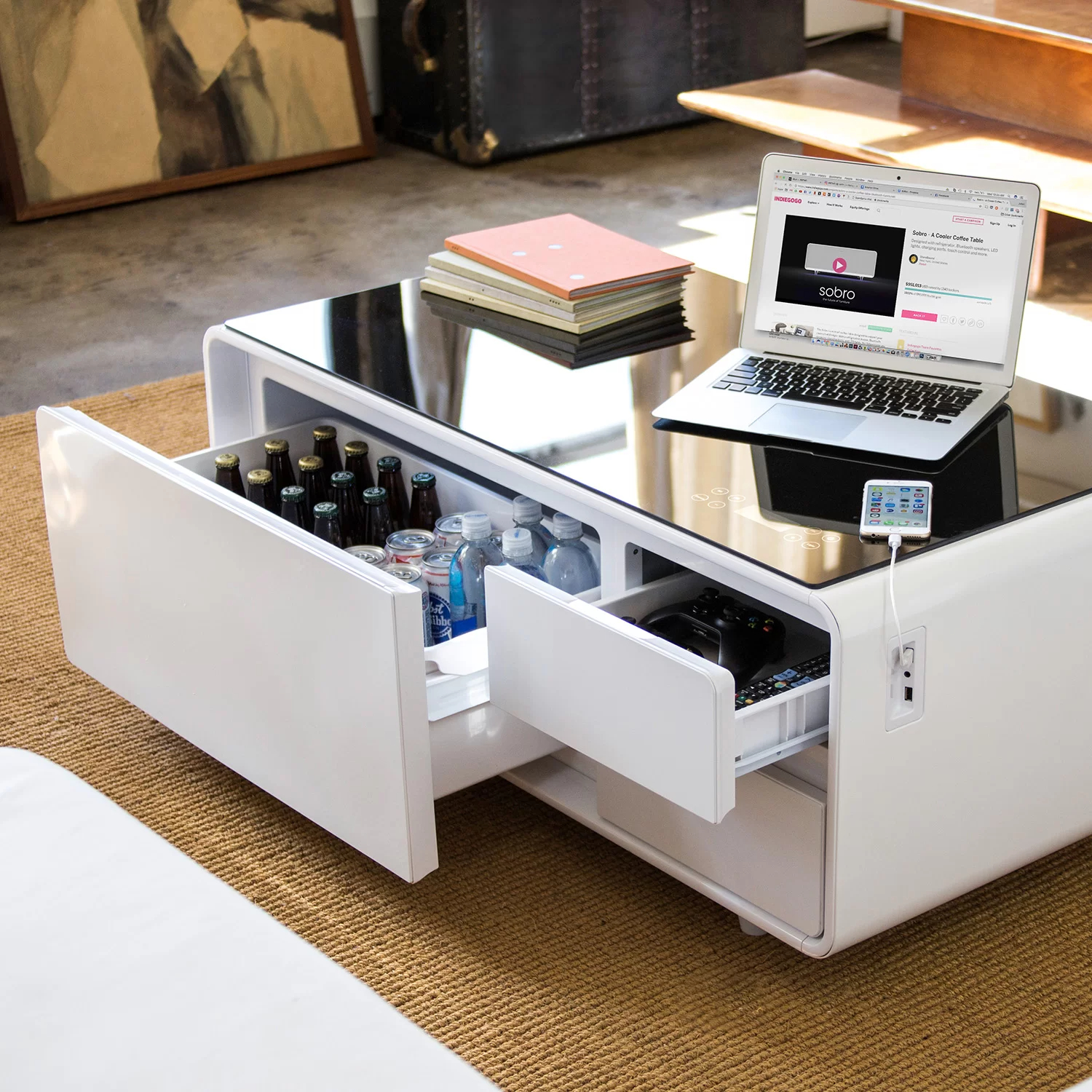 预发布站点、Smart coffee table with stereo, small fridge for storage、-12345