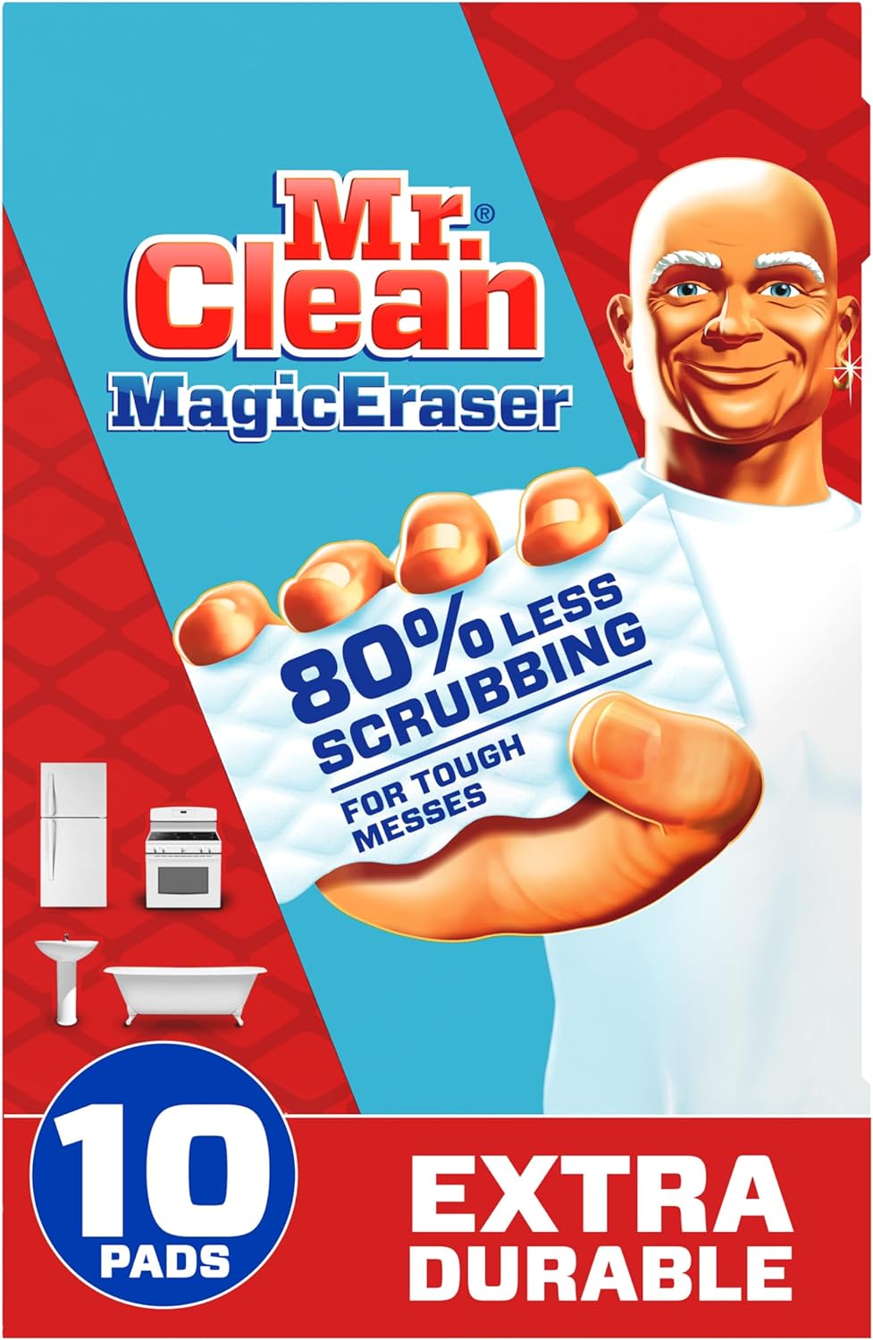 Mr. Clean Magic Eraser Extra Durable, Cleaning Pads with Durafoam, 10 Count111mysite