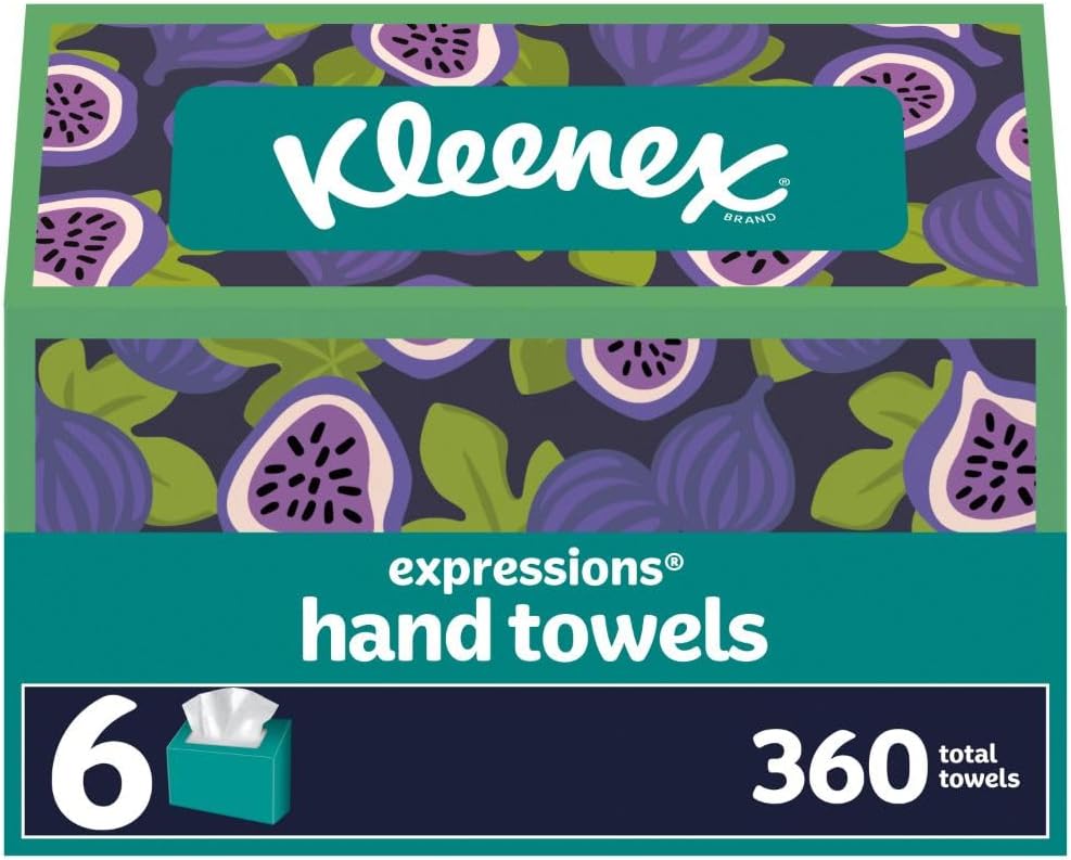 Kleenex Expressions Disposable Paper Hand Towels, 6 Boxes, 60 Towels per Box (360 Total Hand Towels), Packaging May Vary111mysite