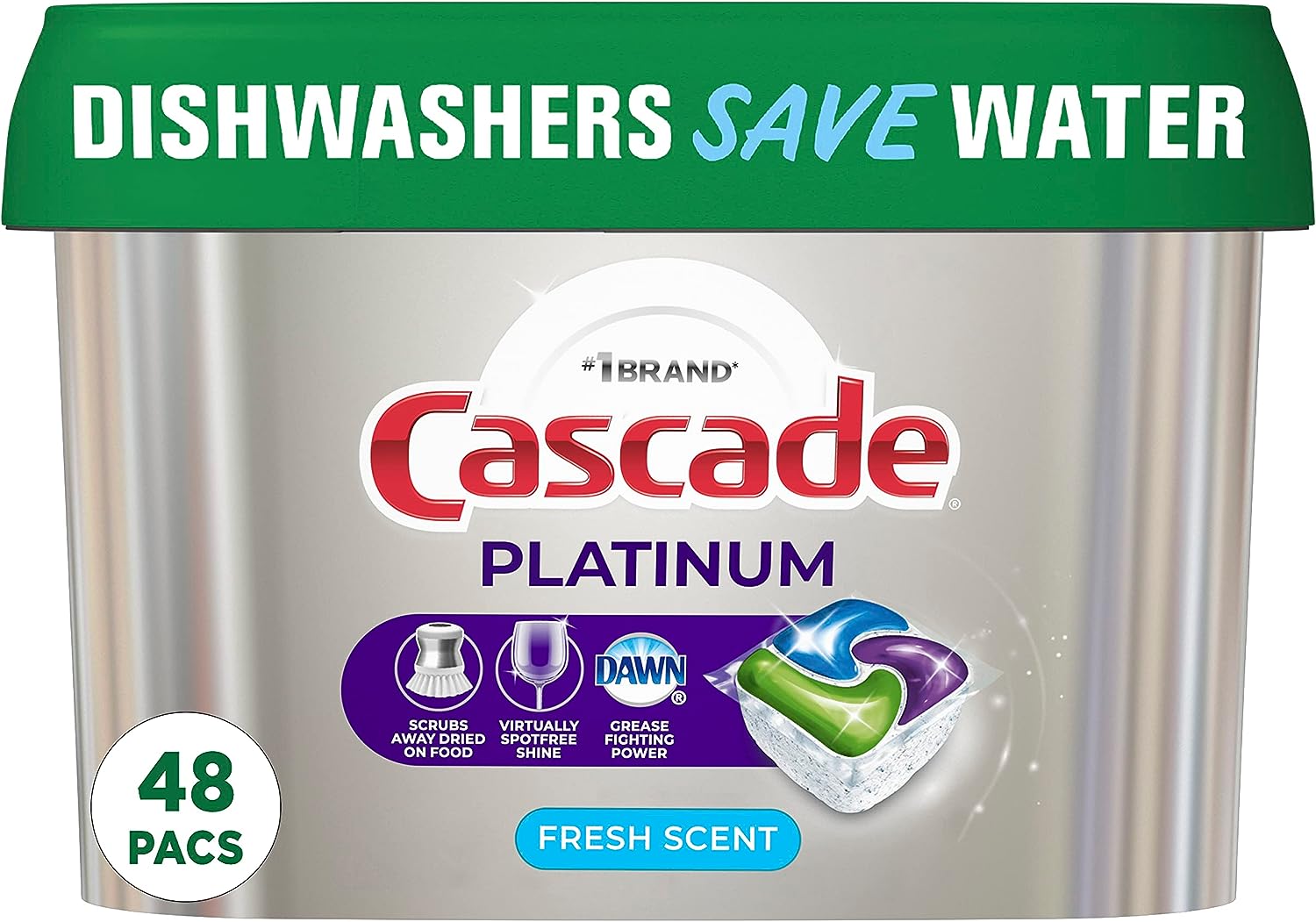 Cascade Platinum Dishwasher Pods, Dishwasher Detergent, Dishwasher Pod, Dishwasher Soap Pod, Actionpacs Dish Washing Pod, Lemon, 62 Count Dishwasher Detergent Pods111mysite
