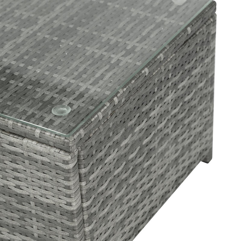 预发布站点、【Furniture】3 Pieces Patio PE Rattan Bistro Set Cushioned Armchair Sofa and Coffee Table Outdoor Furniture、mysite-12345