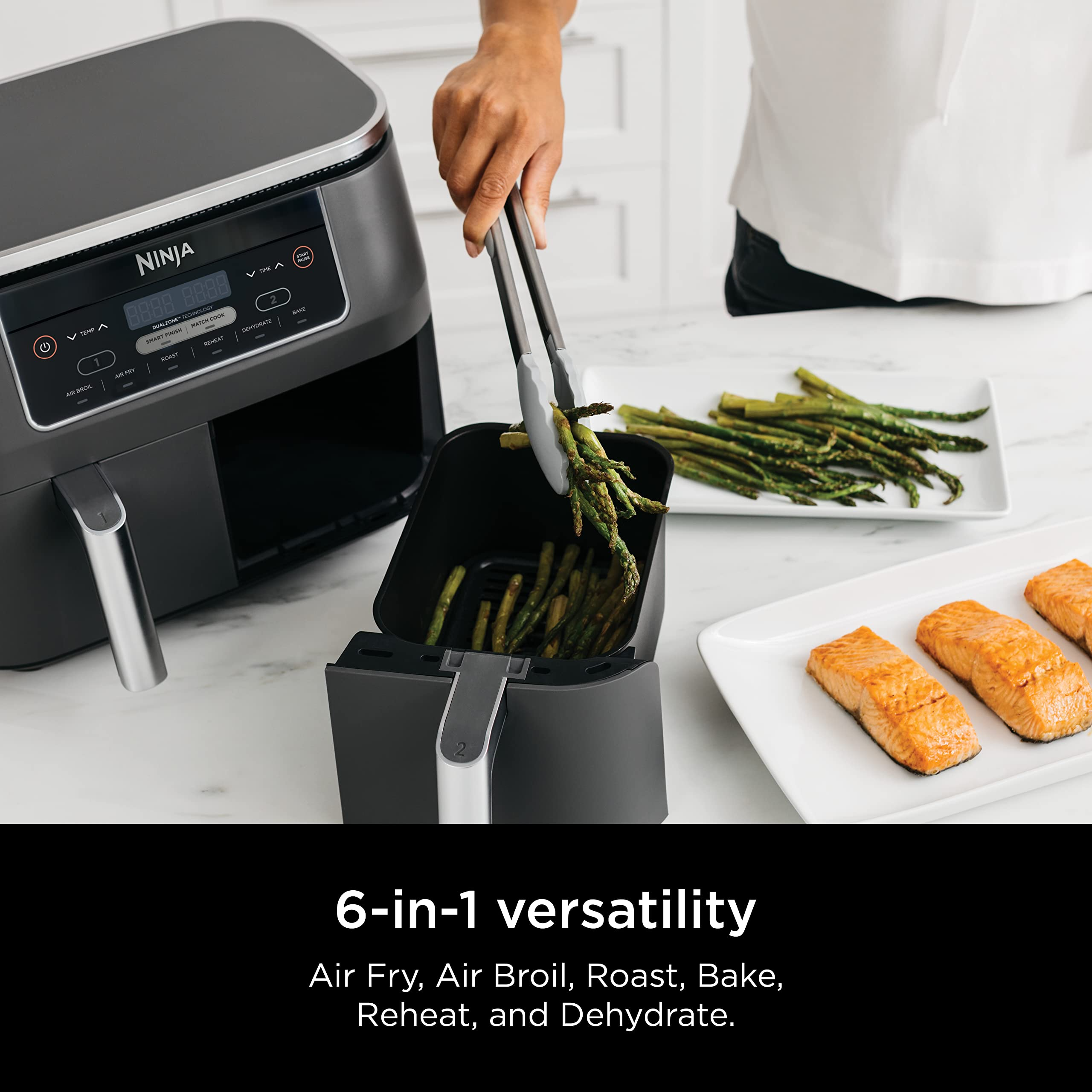 预发布站点、【Electronics】【BS】Ninja DZ201 Foodi 8 Quart 6-in-1 DualZone 2-Basket Air Fryer with 2 Independent Frying Baskets、-12345