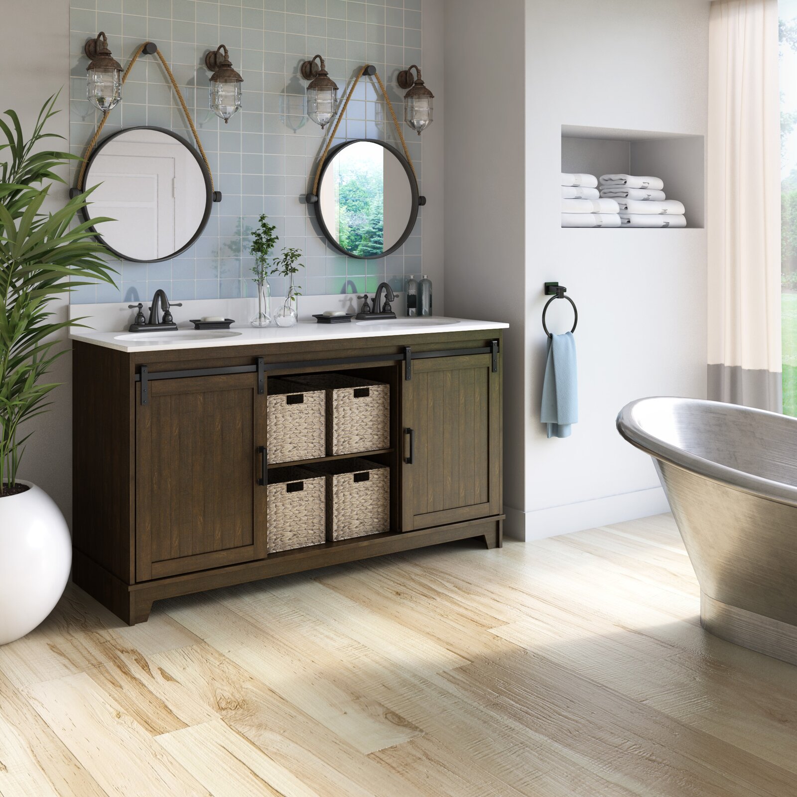 预发布站点、【Home Improvement】Braylen 60" Double Bathroom Vanity Set、-12345