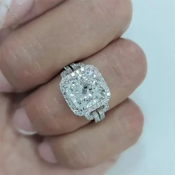 预发布站点、5.4ct Split Shank Cushion Cut Engagement Ring、testother-12345