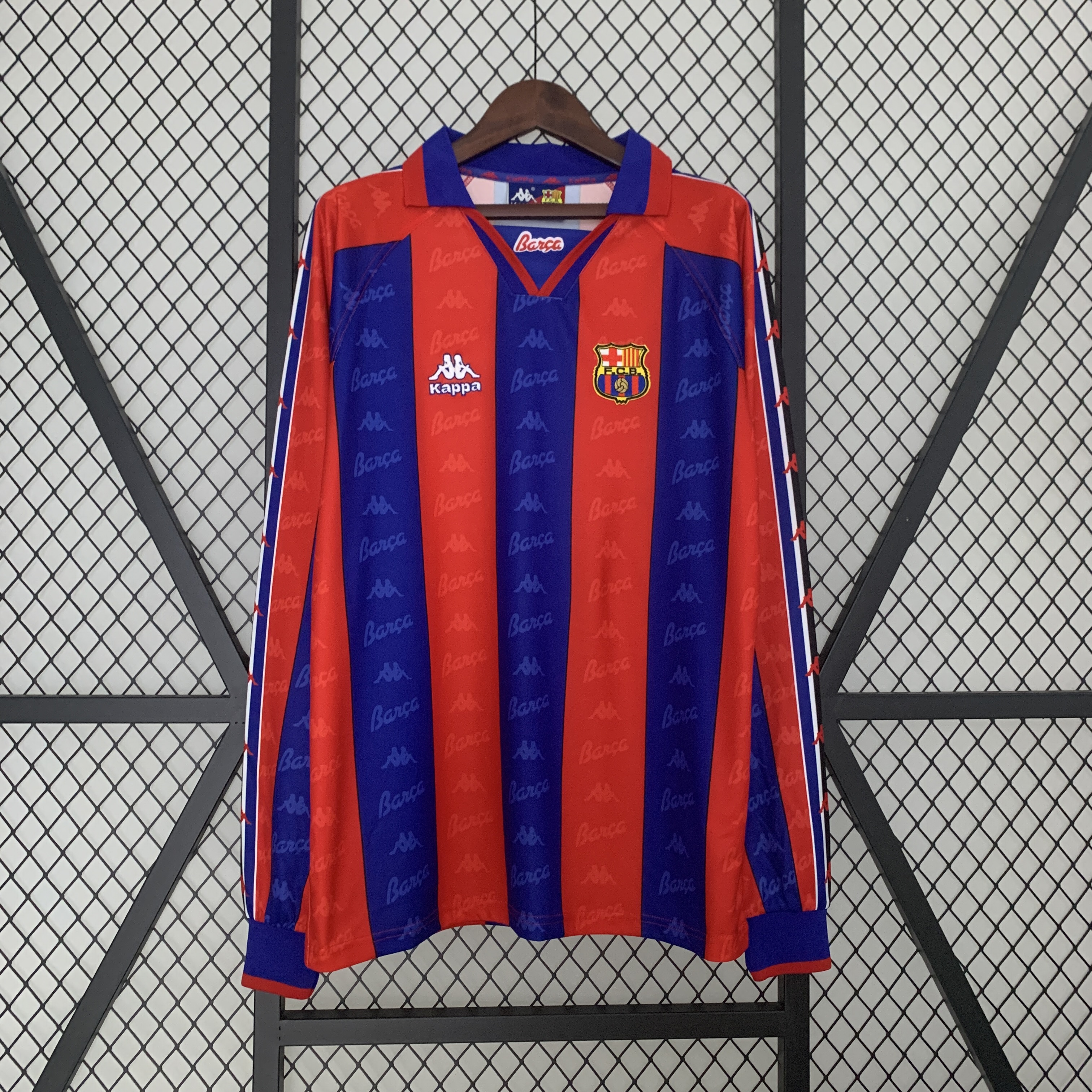 B.A.R.S.A Retro 96-97 Home Stadium Long Sleeve Jersey111