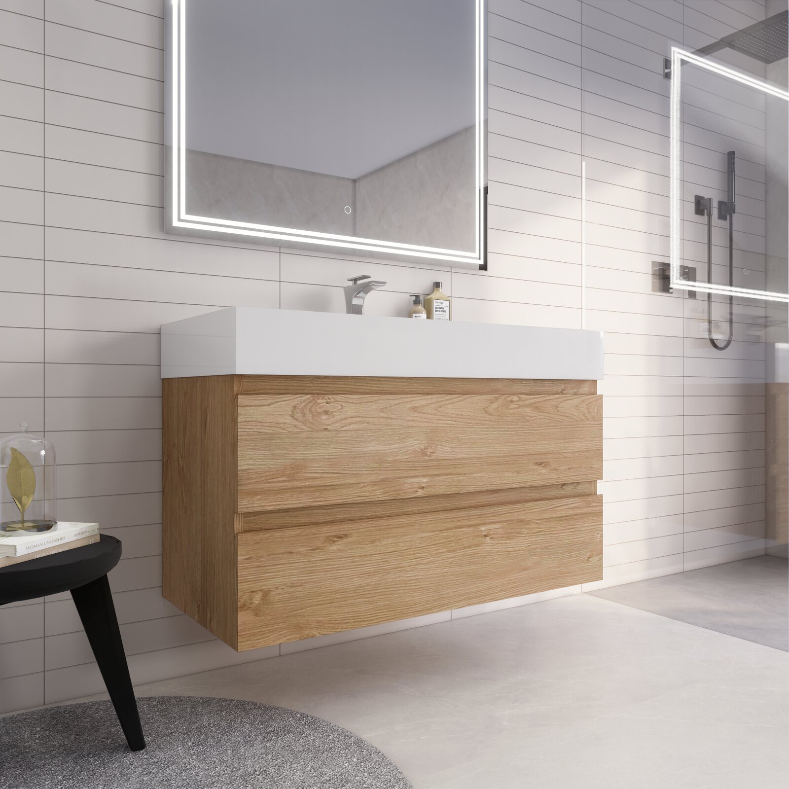 预发布站点、【Home Improvement】Newbold 42'' Wall-Mounted Single Bathroom Vanity Set、-12345