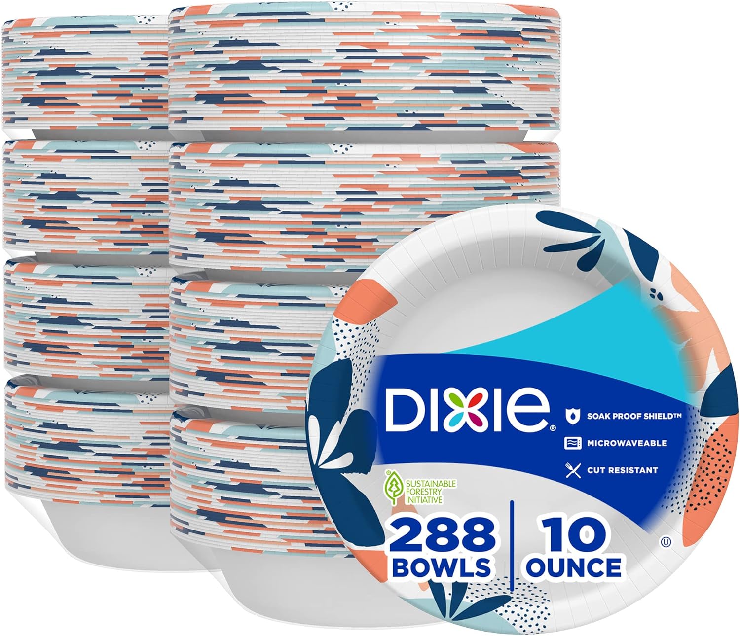 Dixie Small Paper Bowls, 10 Oz, 36 Count (Pack of 8), Microwave-Safe, Soak-Proof, Disposable Bowls Great For Snacks, Dessert, And Light Lunch Meals111mysite