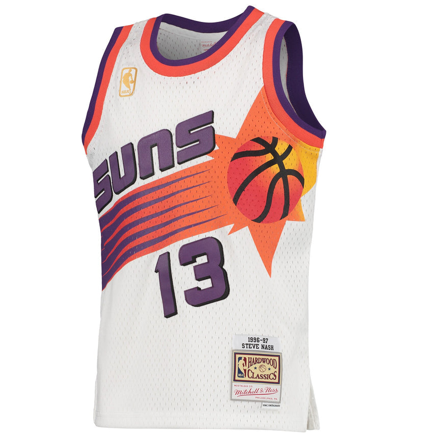 预发布站点、Youth Phoenix Suns Steve Nash Mitchell & Ness White 1996-97 Hardwood Classics Swingman Jersey、FF-CUSTOM-12345