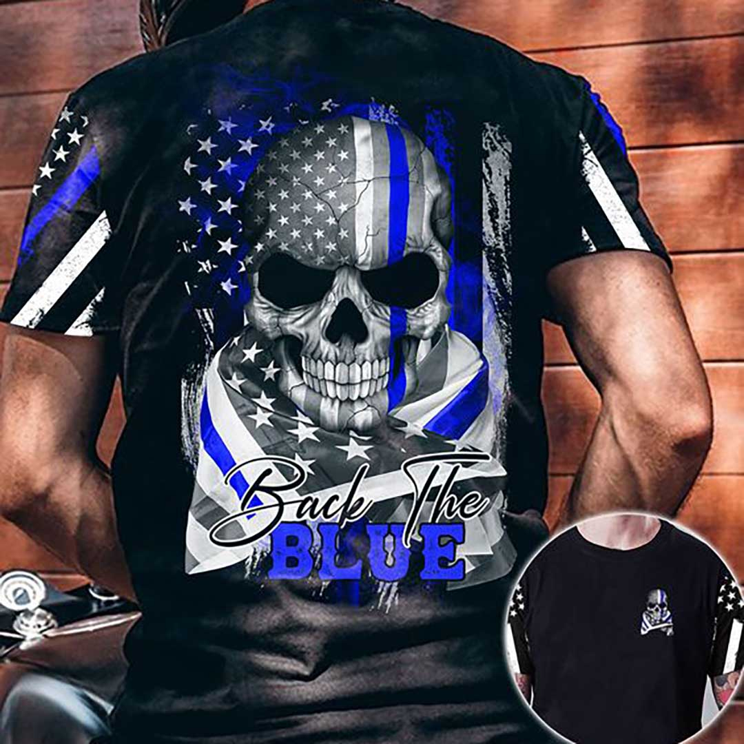 预发布站点、Blue Skull Flag Men's T-Shirt、xsh-12345