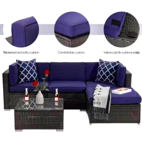 预发布站点、【Furniture】5 PATIO SET WICKER Outdoor Modular Sofa、-12345