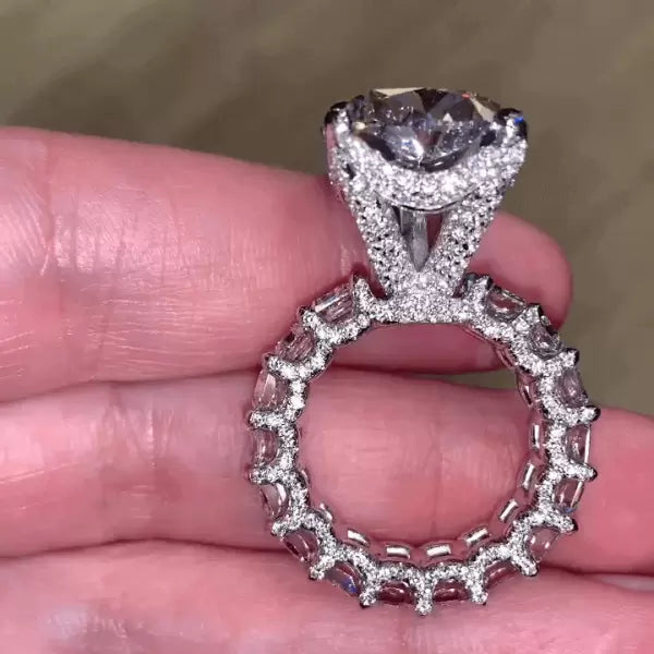 预发布站点、5ct Pear Cut White Sapphire Engagement Ring、testother-12345