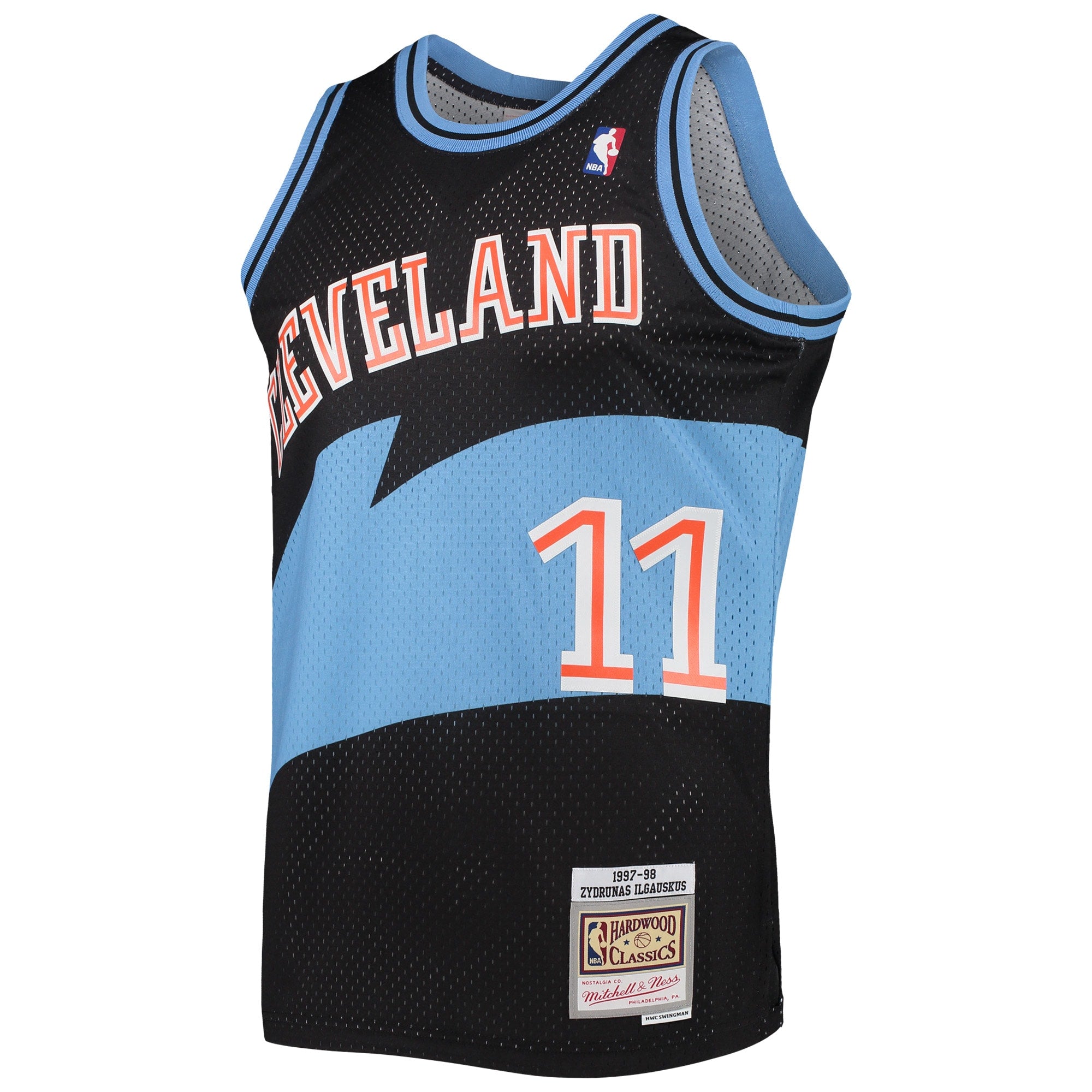 预发布站点、Zydrunas Ilgauskas Cleveland Cavaliers Mitchell & Ness Hardwood Classics Swingman Jersey - Black、FF-CUSTOM-12345