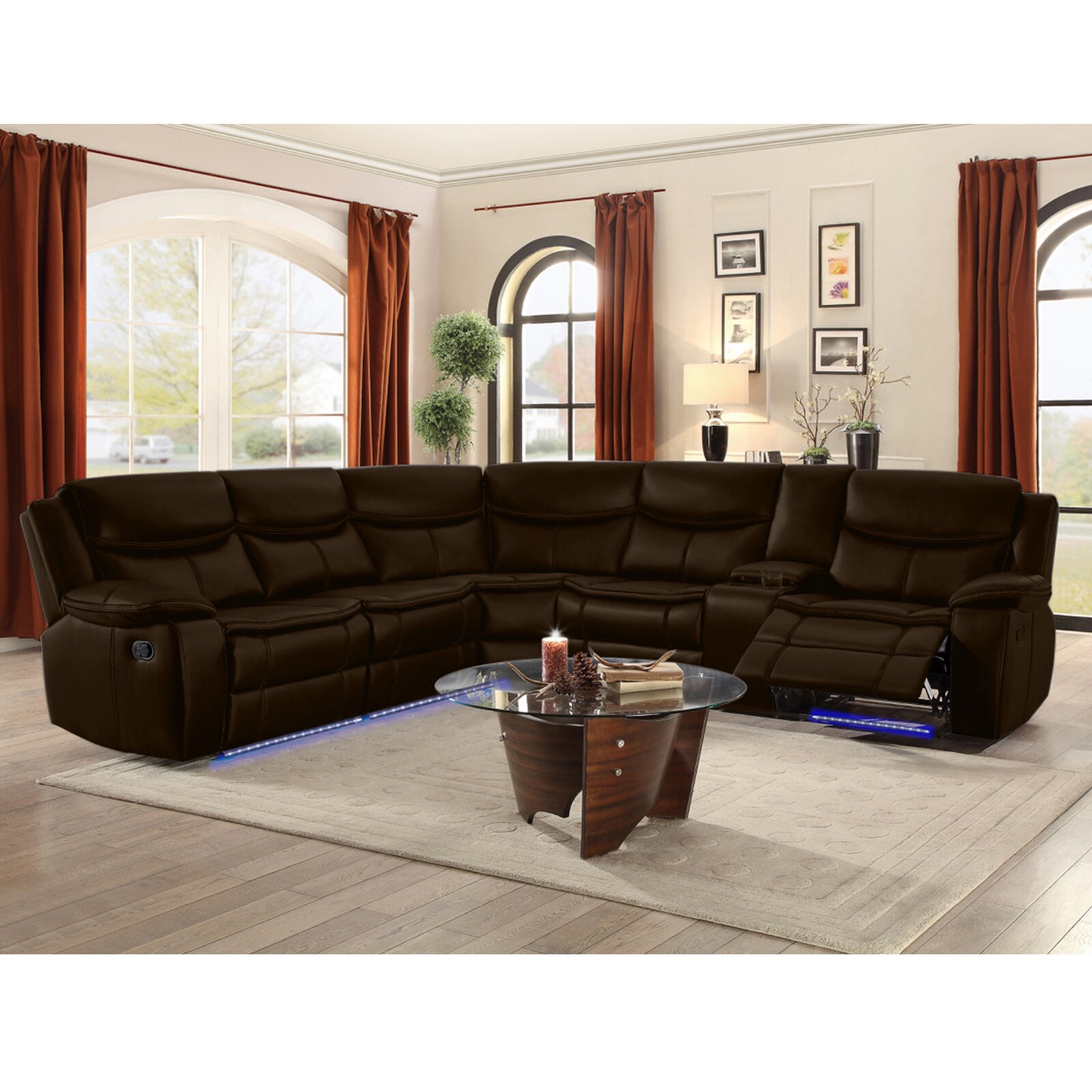 预发布站点、【Furniture】Mirabel 3 - Piece Vegan Leather Sectional、-12345