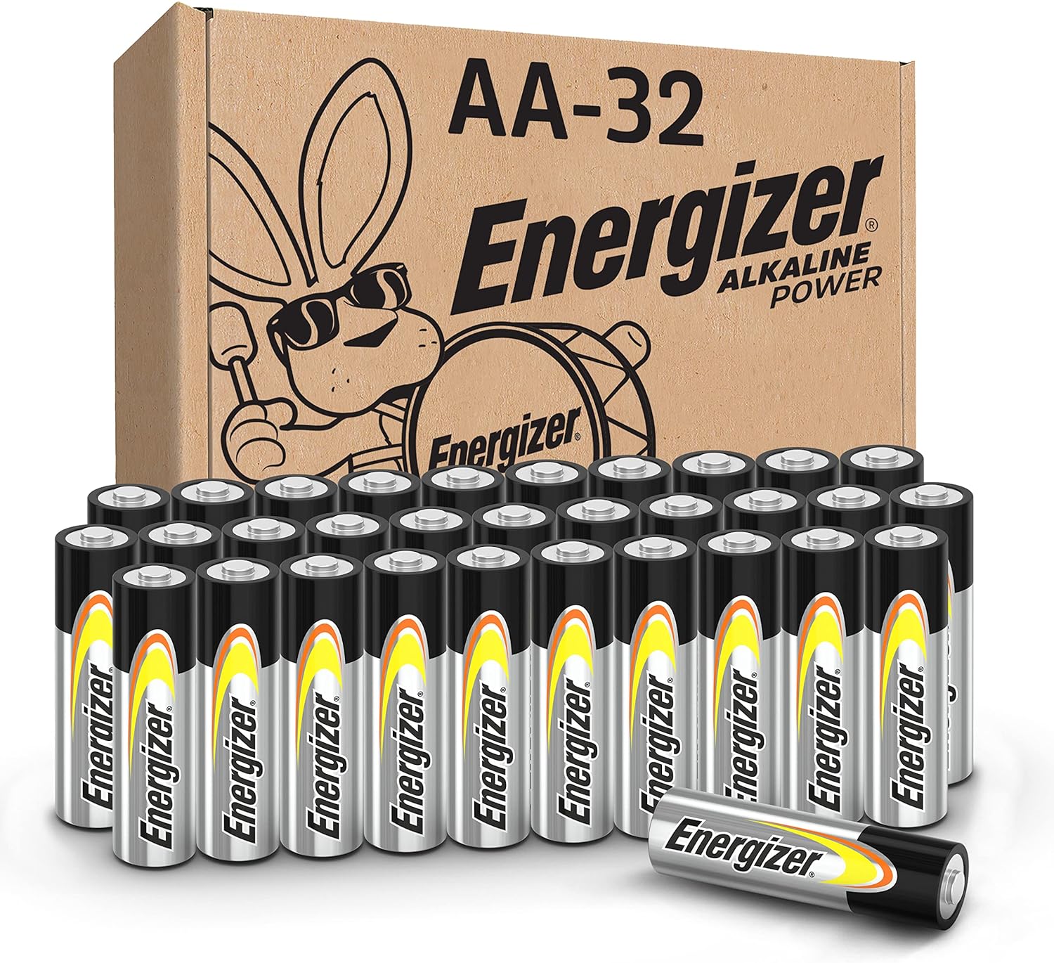 Energizer AA Batteries, Alkaline Power Double A Battery Alkaline, 32 Count111mysite