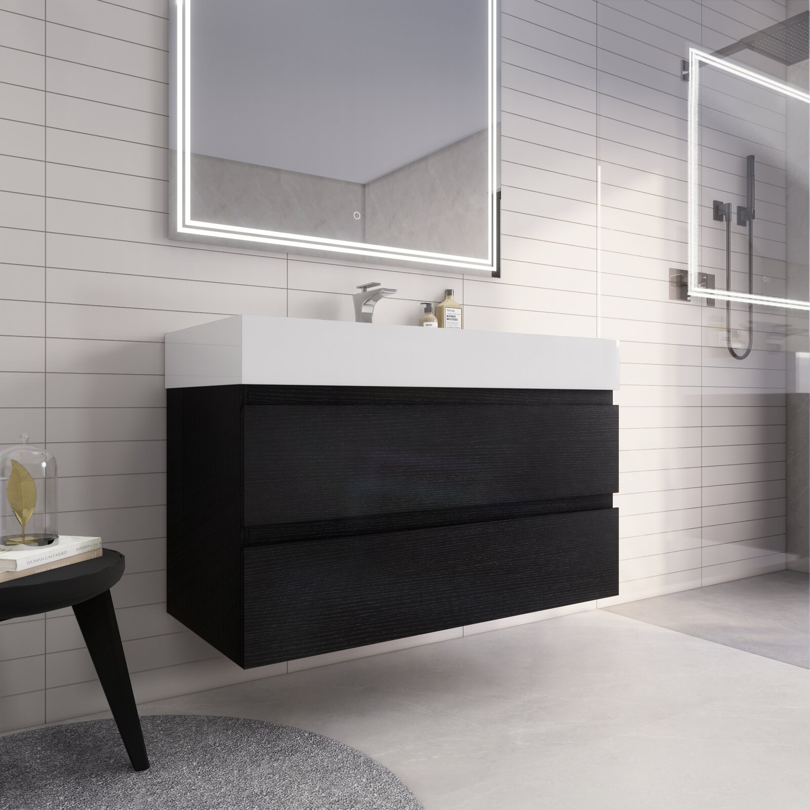 预发布站点、【Home Improvement】Newbold 42'' Wall-Mounted Single Bathroom Vanity Set、-12345