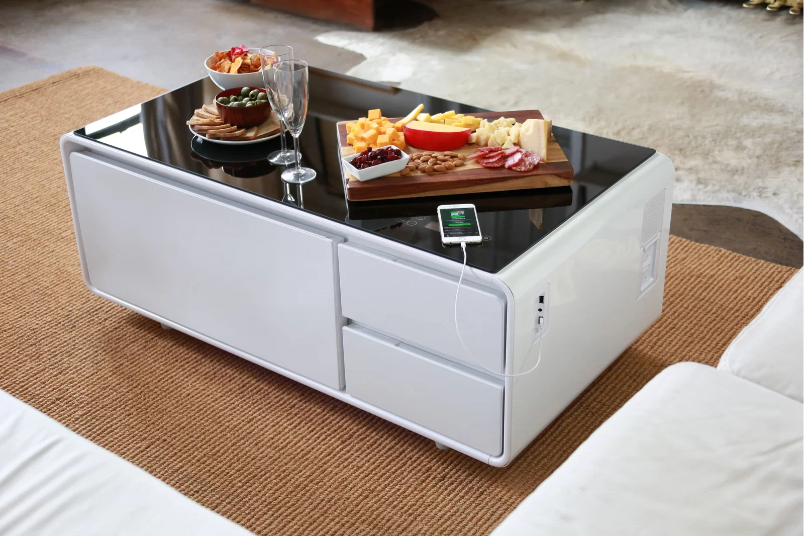 预发布站点、Smart coffee table with stereo, small fridge for storage、-12345