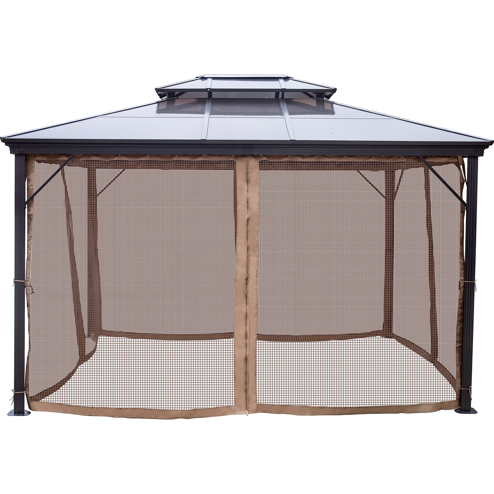 预发布站点、【Gazebo】Hard Top Gazebo 10' x 12' with Netting - Metal Gazebo、mysite-12345