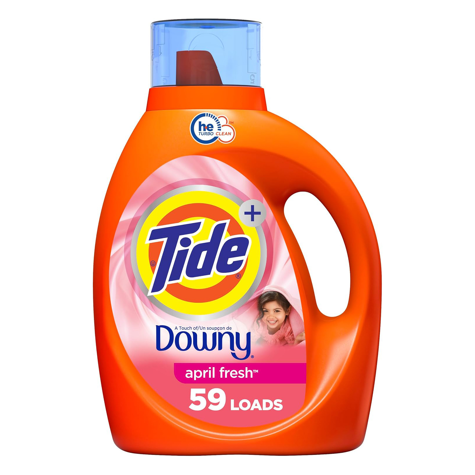 Tide plus Downy Liquid Laundry Detergent Soap, April Fresh Scent, HE Compatible, 94 Loads, 132 fl oz111mysite
