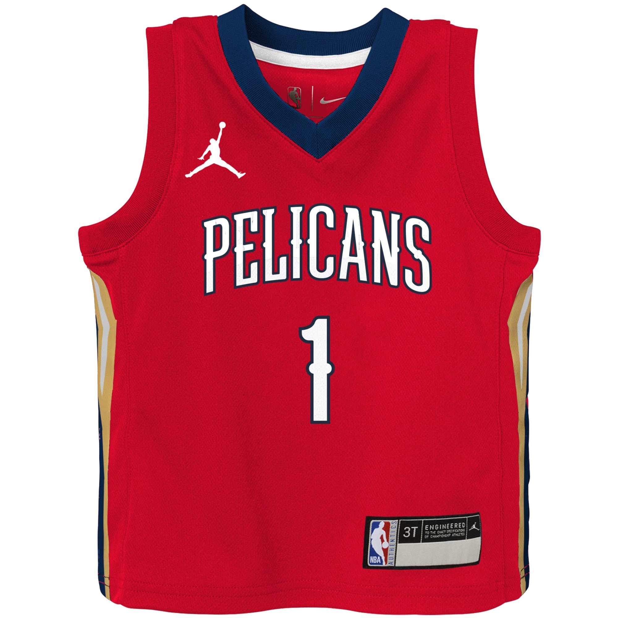 预发布站点、Zion Williamson New Orleans Pelicans Jordans Brand Toddler 2020/21 Jersey - Red - Statement Edition、FF-CUSTOM-12345