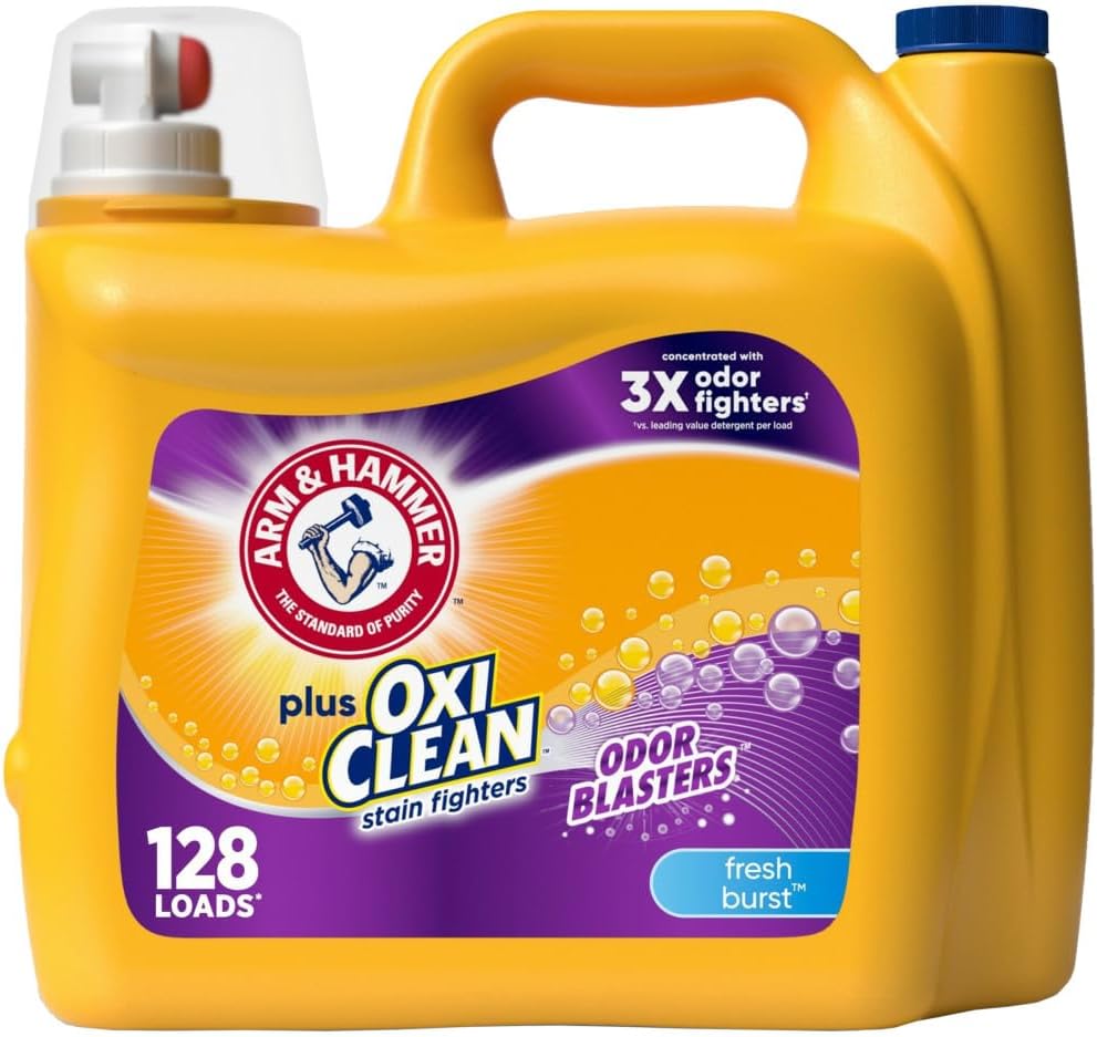 Arm & Hammer Plus OxiClean Odor Blasters Fresh Burst, 128 Loads Liquid Laundry Detergent, 166.5 Fl oz111mysite