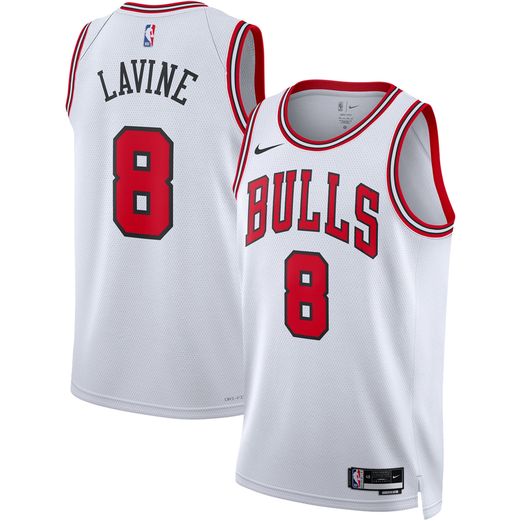 预发布站点、Zach LaVine Chicago Bulls Unisex Swingman Jersey - Association Edition - White、FF-CUSTOM-12345