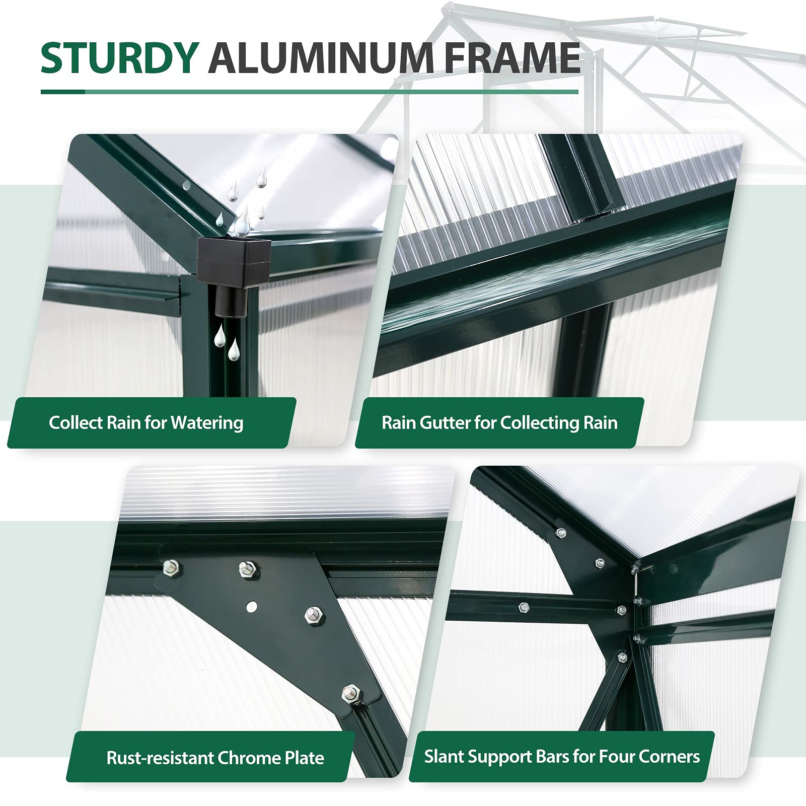 预发布站点、【Home&Garden】6' x 8' x 7' Outdoor Walk-in Hobby Greenhouse with Sliding Door & Ventilation Window、mysite-12345
