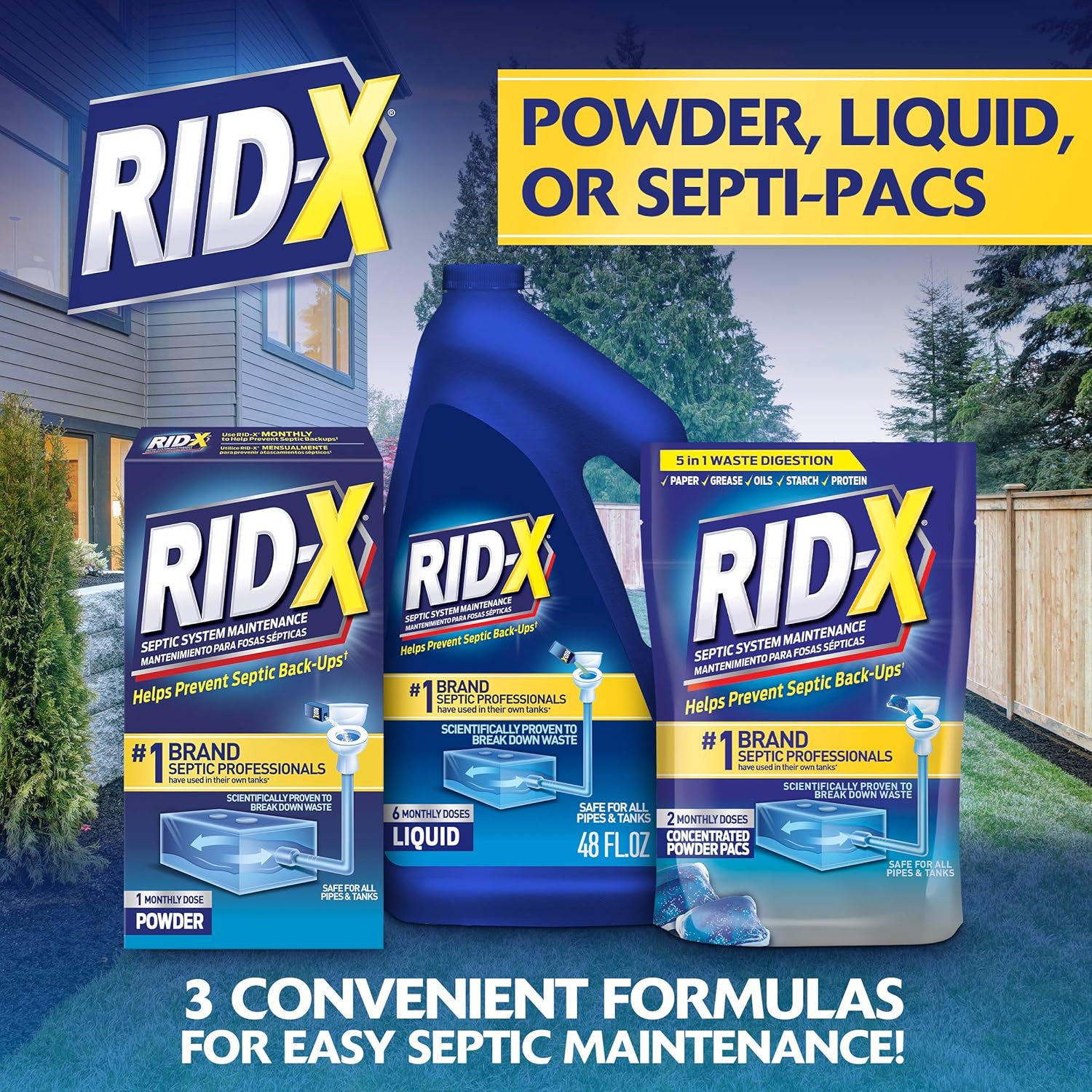RID-X Septic Treatment, Septic Tank Treatment, 3 Month Supply Of Powder, 29.4 oz111mysite