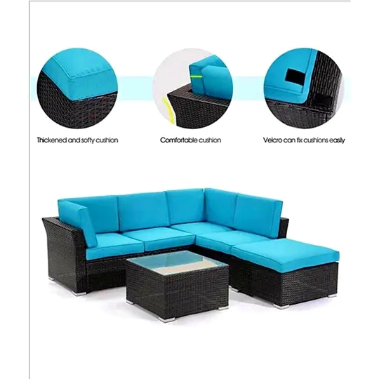 预发布站点、【Furniture】5 PATIO SET WICKER Outdoor Modular Sofa、-12345