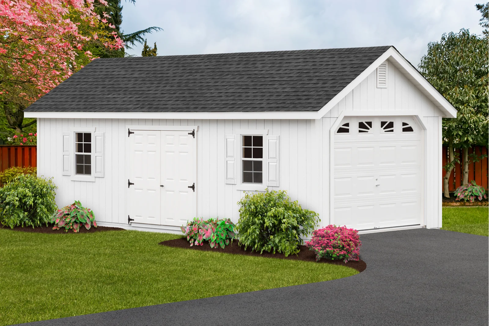 预发布站点、【Storage Shed】12 ft. W x 26 ft. D Solid Wooden Garage Shed、-12345