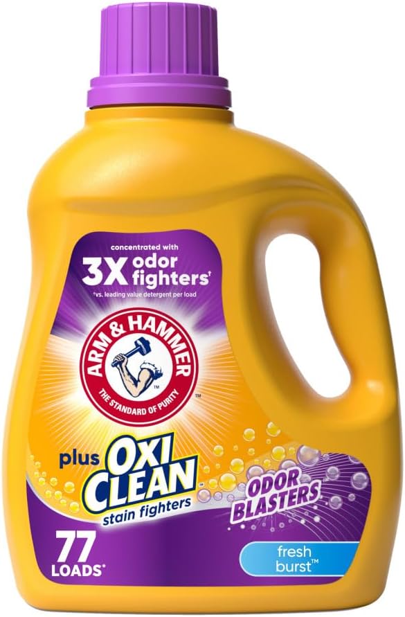 Arm & Hammer Plus OxiClean Odor Blasters Fresh Burst, 128 Loads Liquid Laundry Detergent, 166.5 Fl oz111mysite