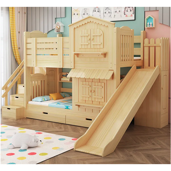 预发布站点、【Furniture】Children's Bunk Bed Mother-Child Bed Girl Bunk Bed with Wardrobe Slide、mysite-12345
