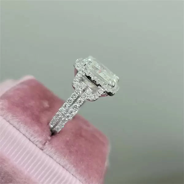 预发布站点、5.4ct Split Shank Cushion Cut Engagement Ring、testother-12345