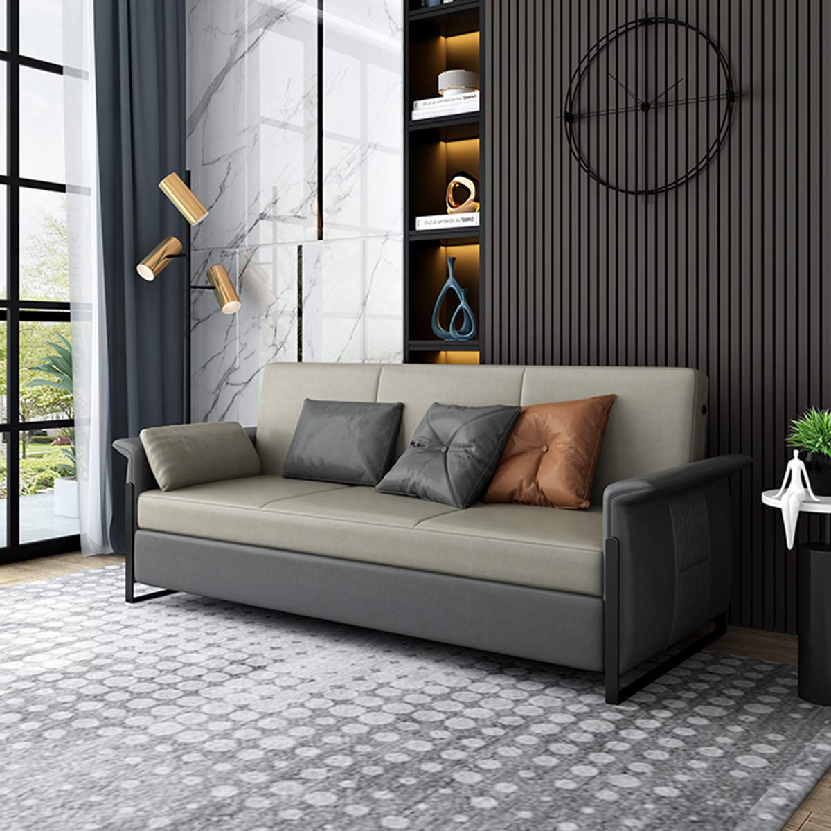 预发布站点、【Furniture】【BS】King Bed Sofa Green Upholstered Convertible Sofa、-12345