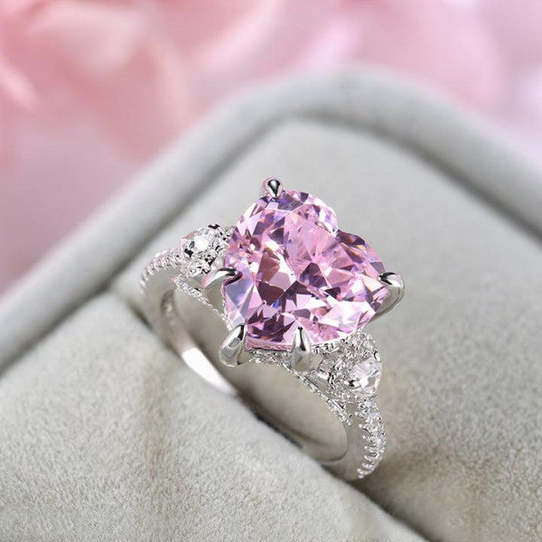 预发布站点、5ct Heart Cut Pink Sapphire Engagement Ring、testother-12345