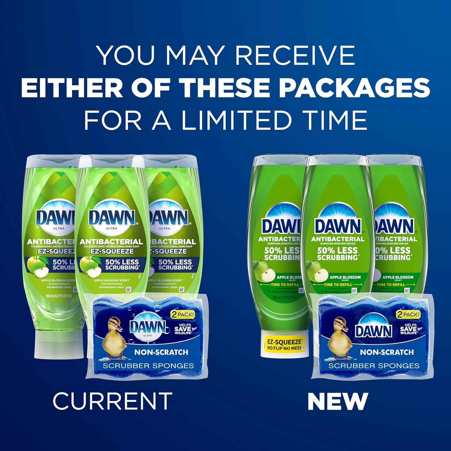 Dawn Ultra Anti-Bacterial EZ-Squeeze Hand Soap, Apple Blossom, 3x22 Fl Oz (Packaging may vary)111mysite