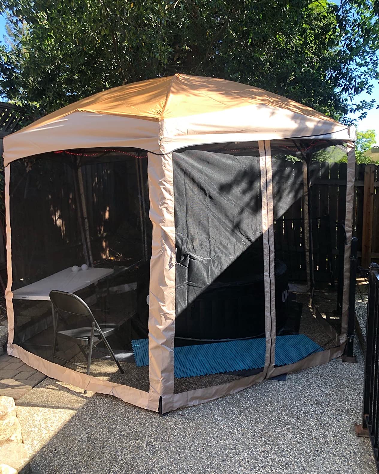 预发布站点、【Gazebo】Pop Up Gazebo 6 Sided Screened Canopy Tent Outdoor Screen House(Beige)、mysite-12345